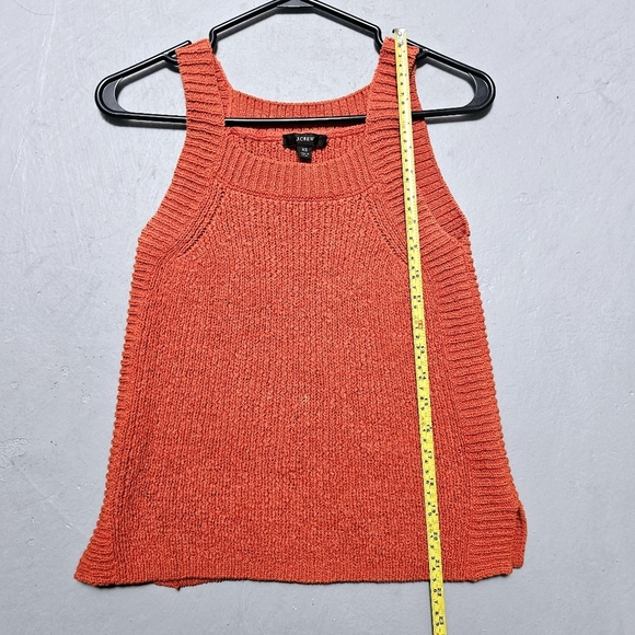 J.Crew Chunky Knit Square Sleeveless Stretchy ribbed Coastal XS Sweater Blouse - Picture 8 of 9